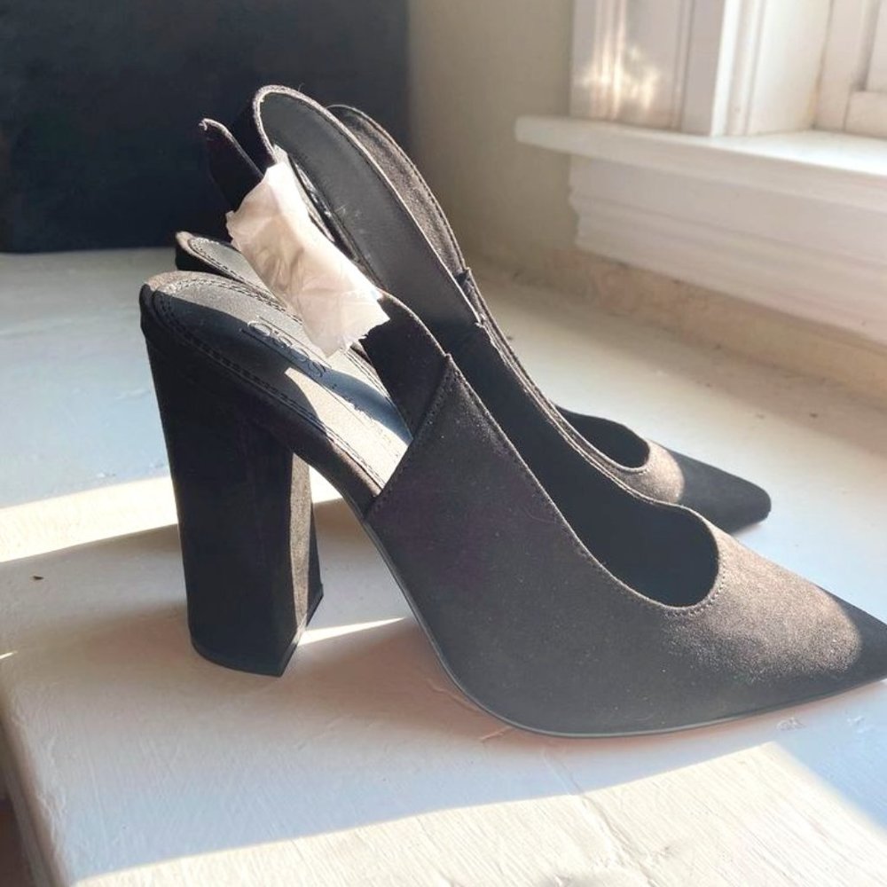 ASOS Slingback High Block Heels (Size 7, Wide)